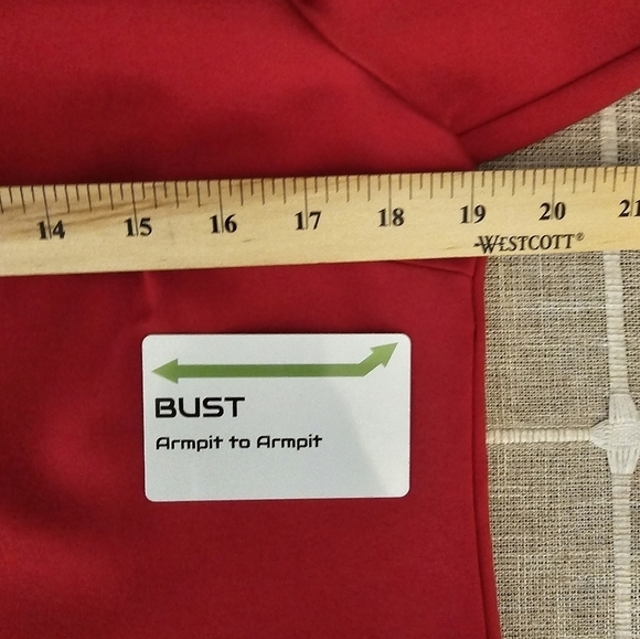 Talbots Medium Stretchy Red Tailored Thick Jersey Blouse Ribbon - Picture 8 of 8